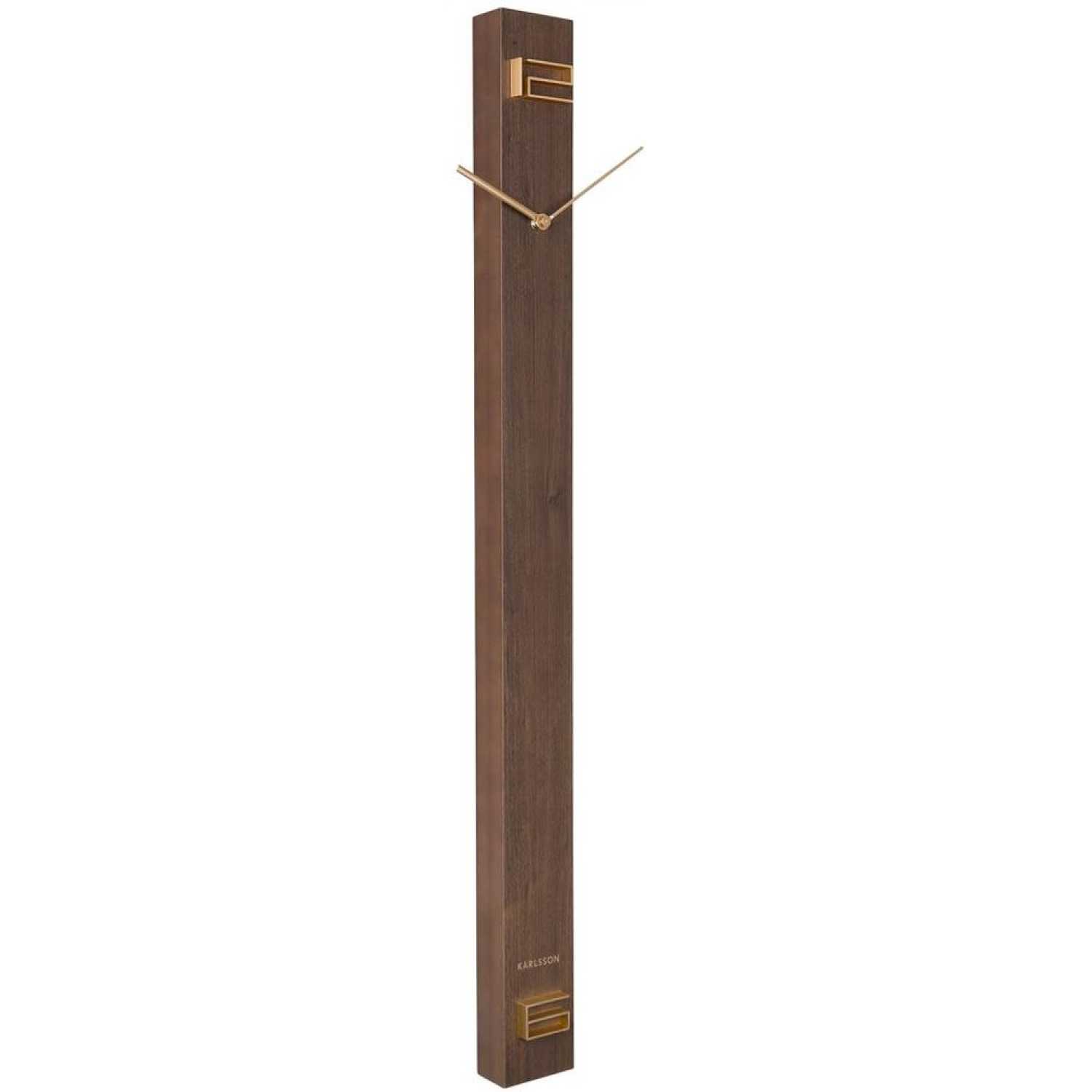 Karlsson Discreet Wall Clock Dark Wood Naken Interiors